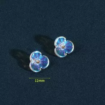 Ретро-цветочные пуговицы Одежда династии Тан Чонсам Имитация нефрита Женская одежда Рубашка Рубашка Кардиган Пуговицы 1 #pearlescent + gold [12mm]