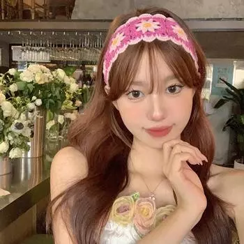 Ретро цветок этнический стиль платок вязаный ободок женский ручной работы милый Мори пастораль интернет знаменитость фото путешествия аксессуары для волос size