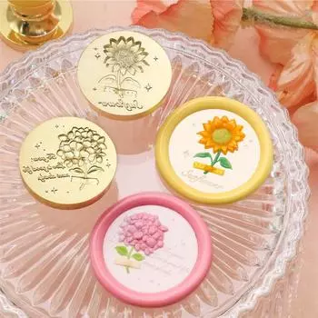 Ретро Цветы Растения Восковая Печать Штамп Винтажная Запечатывающая Головка Штампа Для Скрапбукинга Конверты Свадебные Приглашения Подарочные Карты Упаковка
