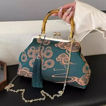 Ретро деревянная сумка для ужина для женщин, простая официальная красивая сумка через плечо для ежедневного использования