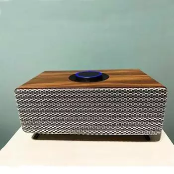 Ретро деревянный Bluetooth-динамик TWS Surround Стерео Беспроводной сабвуфер Портативный домашний высококачественный настольный компьютер Звуковая коробка AUX Audio