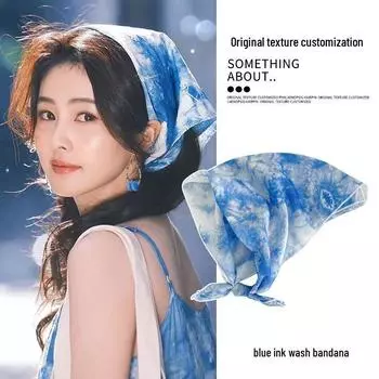 Ретро Девичий Треугольный Шарф из Французского Кружева: Универсальный летний платок и фотореквизит One Size