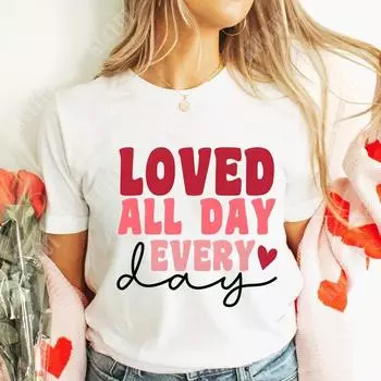 Ретро-дизайн ко Дню святого Валентина. 3D-принт футболки для женщин. Футболки с сердечками. Футболки с коротким рукавом. Женская одежда. Повседневная мода на День святого Валентина. S