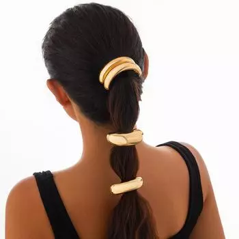 Ретро-двухслойная дуговая шпилька: Нестандартная эластичная резинка для волос с европейским и американским колоритом k 0575 белый