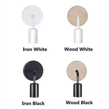 Ретро E27 Настенный светильник из кованого железа, деревянный, современный, минималистский светильник для гостиной, спальни, кабинета, коридора, внутреннего освещения