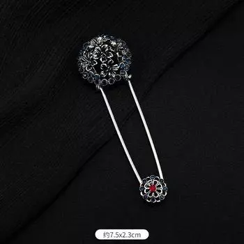Retro elegant exquisite big pin women s high-end temperament crystal flower brooch jacket shawl buckle corsage with jewelry