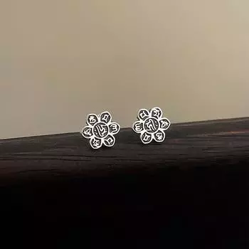 Серьги с мантрой из шести слогов в ретро этническом стиле, маленькие персонализированные серьги для женщин