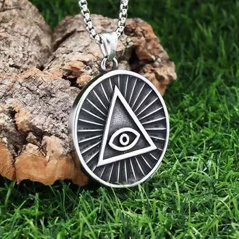 Ретро-модный древний египетский медальон с треугольным глазом Гора