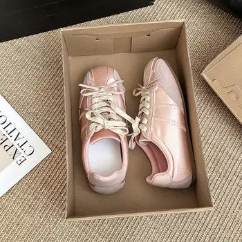 Retro fashion bow pink sneakers spring new straps casual shoes women s shoes 35