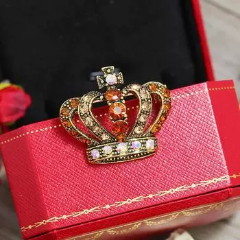 Retro fashion crystal high-end swan flower brooch female simple temperament elegant corsage versatile coat with accessories