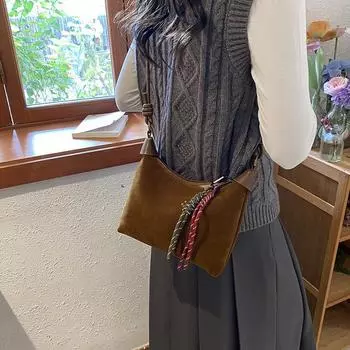 Retro fashion dumpling bag women s 2024 autumn and winter new foreign style leopard print shoulder bag high sense versatile women s bag серый