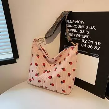 Retro fashion simple lazy wind 2024 new aesthetic personality high value class single shoulder armpit bucket bag чёрный