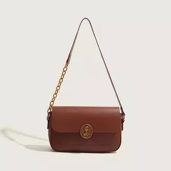 Ретро-модная тенденция, маленькая квадратная сумка, женская подмышечная сумка, усовершенствованная сумка на цепочке, для отдыха, однотонные сумки через плечо