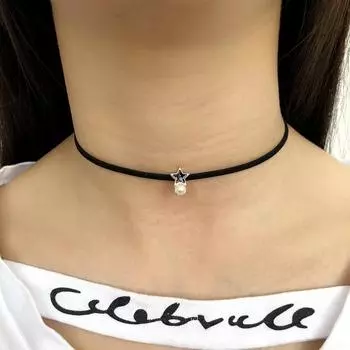 Retro fashion versatile neck chain fringed pendant collarbone necklace women s short simple temperament neck strap hipster with jewelry
