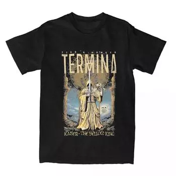 Retro Fear And Hunger Termina Tshirts Men s Crewneck Short Sleeve Stylish Harajuku Vintage Top Streetwear Tee Cotton Summer Tops S