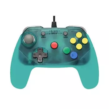 RETRO FIGHTERS Brawler64 V2 Controller Wired New Digital Next Generation Analog Rumble Pack Memory Pack Turbo Function N64™ - Blue/Turquoise, синий
