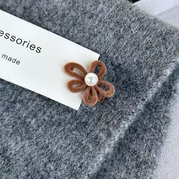 Ретро Флок Жемчужные Цветы Заколки для Волос для Женщин Девочек Милые Заколки Детские Симпатичные Заколки Рождество Новый Год Аксессуары для Волос