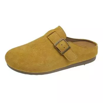 Retro French bag head half slippers women s new summer fashion outer wear lazy versatile flat thick bottom increase 40