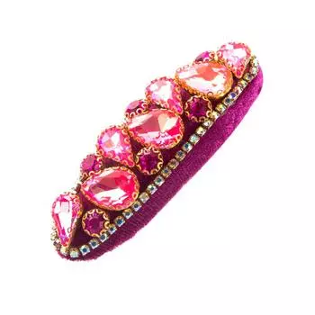 Retro French Velvet Barrettes Women s Side Bang Clip Broken Hair Hairpin Super Flash Glass Drill Sponge Thickness Barrettes