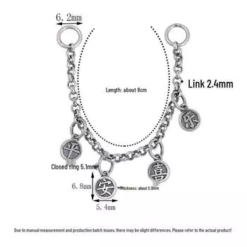 Retro Frosted S925 Sterling Silver Peace & Joy Tassel Pendant for DIY Chinese Style Bracelets