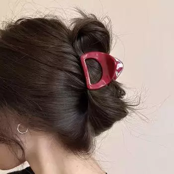 Ретро геометрическая полая заколка для волос коготь утолщенная уксусная кислота акула заколка аксессуары для волос для женщин девочек красный