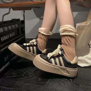 Retro German training shoes women s 2025 new autumn explosion heightened platform shoes versatile board shoes casual and lightweight sports shoes 35