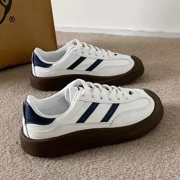 Ретро немецкие кроссовки женские весна и осень новые дышащие маленькие белые туфли универсальные повседневные студенческие кроссовки Ins Tide 35