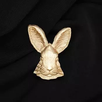 Retro gold rabbit brooch niche men s and women s literary temperament pin suit corsage high-end accessories
