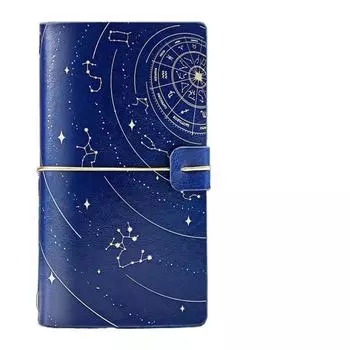 Retro Gold Stamping Notebook 192 Page A6 Personal Notepad Journaling Starry Sky Notebook Gift Style 2