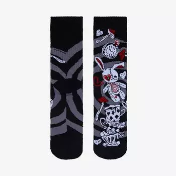 Ретро готика темный череп скелет кукла носки для экипажа эластичные унисекс хлопок женщины мужчины смешные чулки новинка Harajuku Chic Boho носки One Size