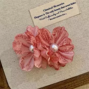 Ретро-градиентная цветная заколка для волос, весна-лето, заколка для боковой челки, имитирующая цветок пиона, заколка для волос с когтями розовый