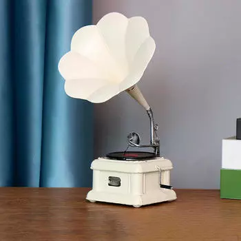 Ретро граммофон Искусство Музыкальная шкатулка Украшение Домашний Декор Настольный Подарок Поделки, E