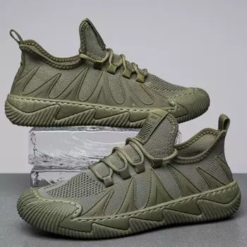 Retro Green Casual Sneakers Men Breathable Slip-On Loafers Lazy Sports Shoes Men Comfortable Male Jogging Shoes Basket Homme New 39