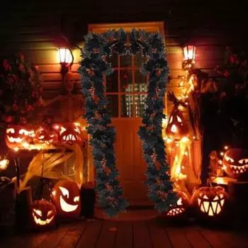 Retro Halloween Garland Autumn Outdoor Halloween Decorations Harvest Festival style 1