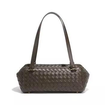 Retro Hand-woven Women s Bag with French Soft Leather Texture, Hand-held Pillow Bag, Elegant and Versatile, Single-shoulder Underarm Bag
