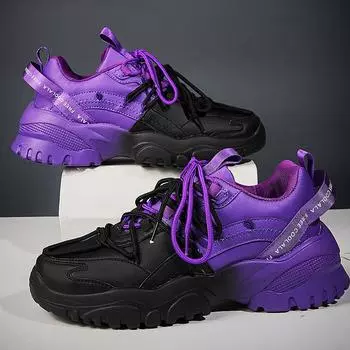 Ретро Harajuku Мужские повседневные кроссовки Уличные суперзвездные туфли Удобные кроссовки на платформе Мужские массивные туфли Дизайнерские мужские кроссовки 39 черный белый