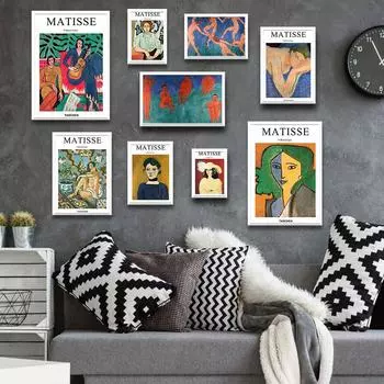 Retro Henri Matisse Masterpiece Posters and Prints Vintage Abstract Canvas Painting Wall Art Pictures for Living Room Home Decor 21x30cm No Framed