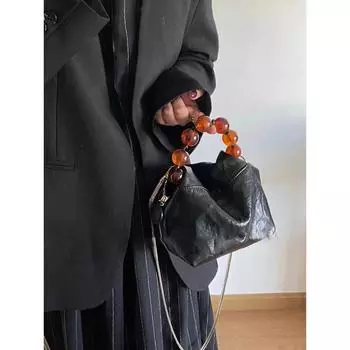 Retro High-end Chinese Style Beaded Handbag New Chinese Style Bag Women s Niche Hand-grabbing Crossbody Bag