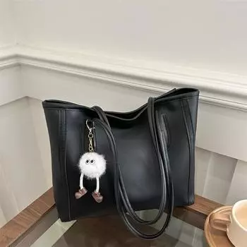 Retro high-end large-capacity bag, women s 2025 new work tote bag, simple and fashionable shoulder bag.