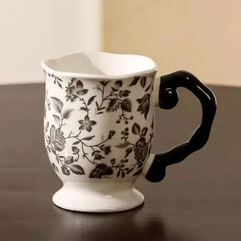 Retro High Quality Mug High Quality Ceramic Cup Office Coffee Cup Creative Large Capacity Breakfast Cup Souvenir 380ml