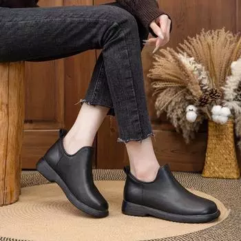 Ретро хлопковые туфли Ботинки Martin Кожаные женские туфли Одиночные туфли 35 белый