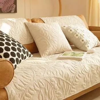 Ретро хлопок сплошной цвет вышитая диванная подушка для гостиной диван Нескользящая наволочка тканевый чехол для дивана 70*70