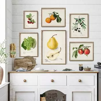 Ретро холст постер и принт винтажная машина фрукты фотографии настенный художественный декор для фермерского дома столовая кухня домашний декор 21x30cm No Framed
