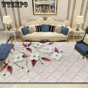 Ретро HomeCarpet Гостиная Диван Журнальный столик Ковер Спальня Прикроватный коврик Домашний коврик 100 * 160cm