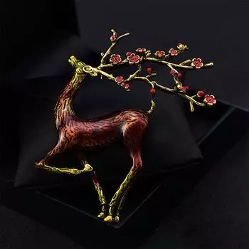 Ретро и красивая брошь в виде пятнистого оленя женского пола, креативная преувеличенная индивидуальность, брошь-булавка, темпераментный костюм, пальто, аксессуары