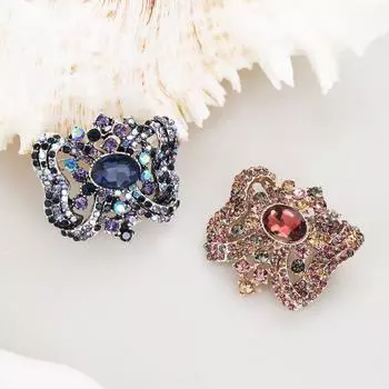 Ретро и модная брошь из хрусталя, ниша и элитное женское фрак, брошь на груди с цветком и стразами арбуз красный