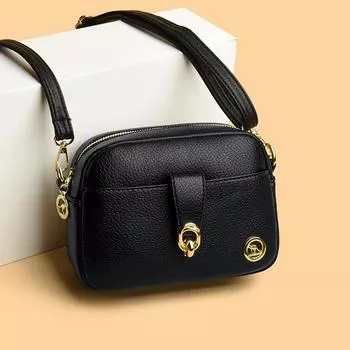 Ретро и простая сумка Модная и универсальная сумка через плечо на одно плечо Сумка для мам среднего возраста чёрный