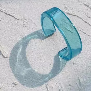 Retro Irregular Gifts For Her Transparent Wrist Jewelry Fashion Bracelet Women Bangles Open Bangles розовый