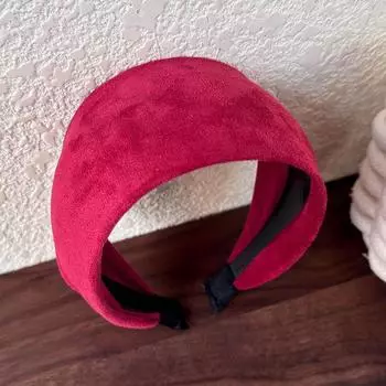 Ретро Искусственная Замша С широкими краями Повязка на голову Осень Зима для женщин Темперамент Обруч для волос Женский Противоскользящая Повязка для волос Головной убор