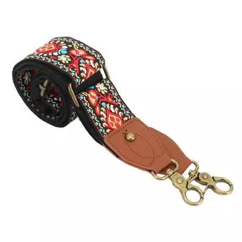 Ретро Этнический Стиль Ремешок для Камеры Тканый Утолщенный Полиэстер Ремешок на Шею/Плечо для Камеры На Открытом Воздухе красный